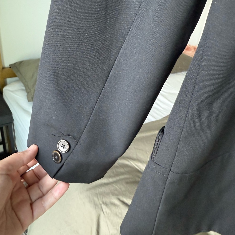 KENZO Paris Black Wool Blazer Sz 40 100% Laine Wool Statement Piece w/ Character - Picture 7 of 9